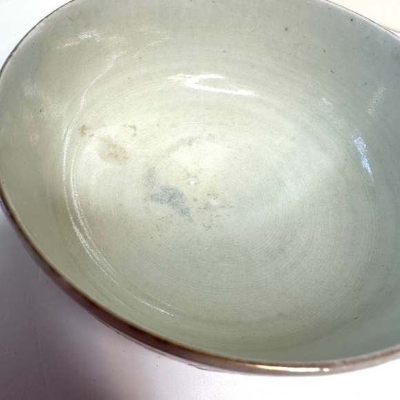 Antique Japanese Hand Painted Imari Footed Bowl 4.5” Diameter-White Red Blue - Picture 12 of 16